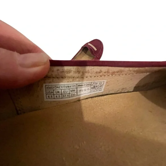 Vionic Women's Sydney Red Suede Leather Loafers Slip On Shoes - Picture 6 of 6